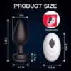 Stimulator Anal cu Vibrații – 10 Trepte, Telecomandă prin Aplicație, Plăcere Intensă - imagine 2