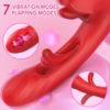 Vibrator 2 în 1 cu Lins Clitoridian și Penetrare – Dildo Rotativ cu Mișcare de Limbă - imagine 2